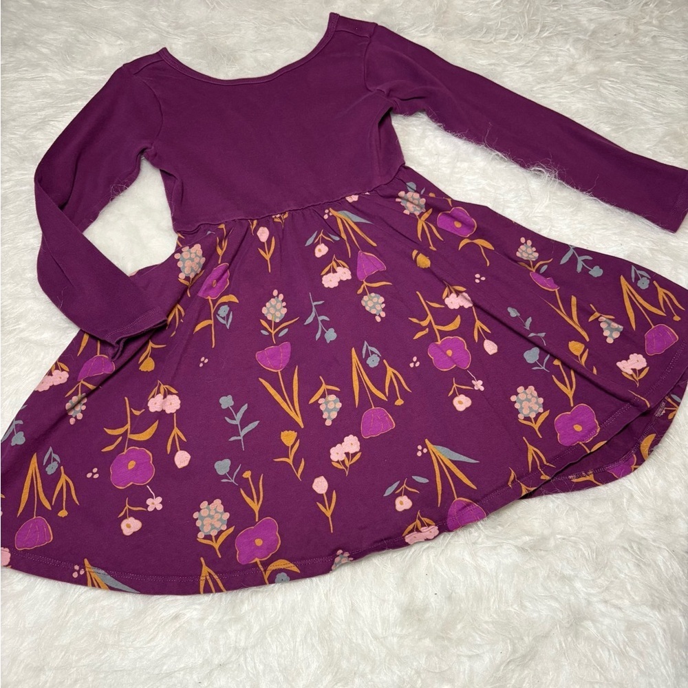Tea Collection Purple Floral Kids Dress